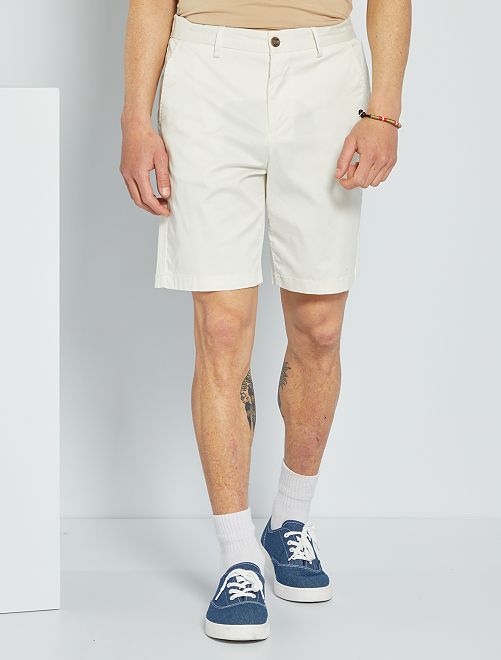 Bermuda chino con vita elasticizzata - BIANCO - Kiabi - 17.00€