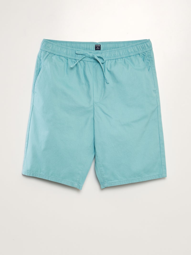 Bermuda chino con vita elasticizzata BLU - Kiabi