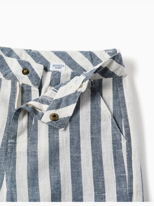 Bermuda chino in cotone e lino a righe You&Me - Kiabi