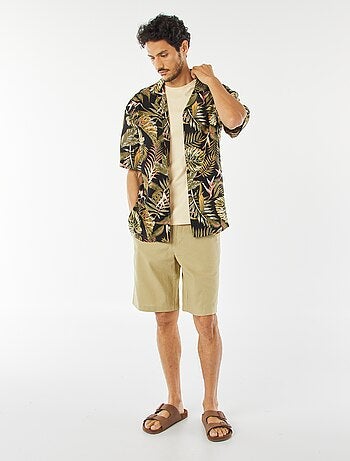 Bermuda chino in misto lino