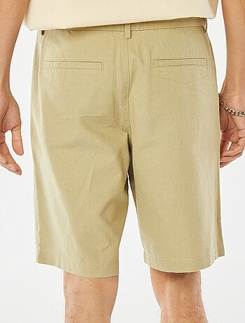 Bermuda chino in misto lino