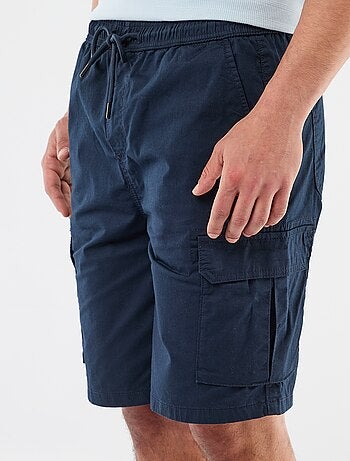 Bermuda chino in popeline con tasche a patta