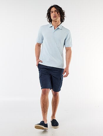 Bermuda chino in popeline con tasche a patta