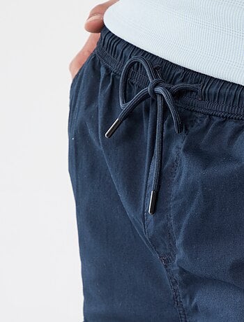 Bermuda chino in popeline con tasche a patta
