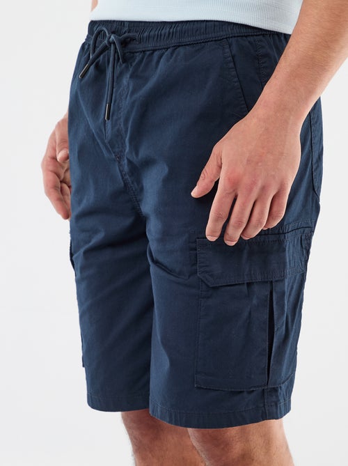 Bermuda chino in popeline con tasche a patta - Kiabi