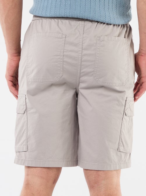 Bermuda chino in popeline con tasche a patta - Kiabi