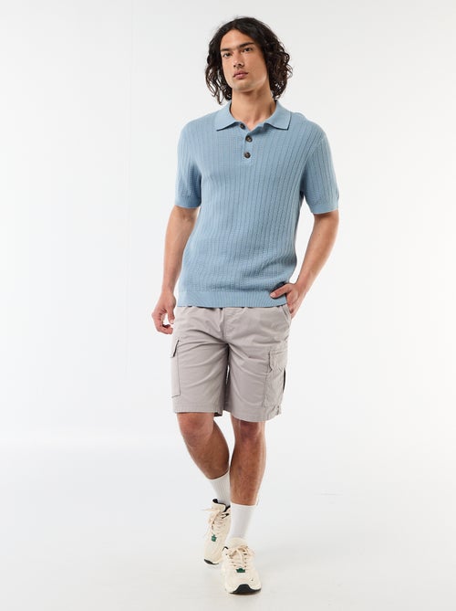 Bermuda chino in popeline con tasche a patta - Kiabi