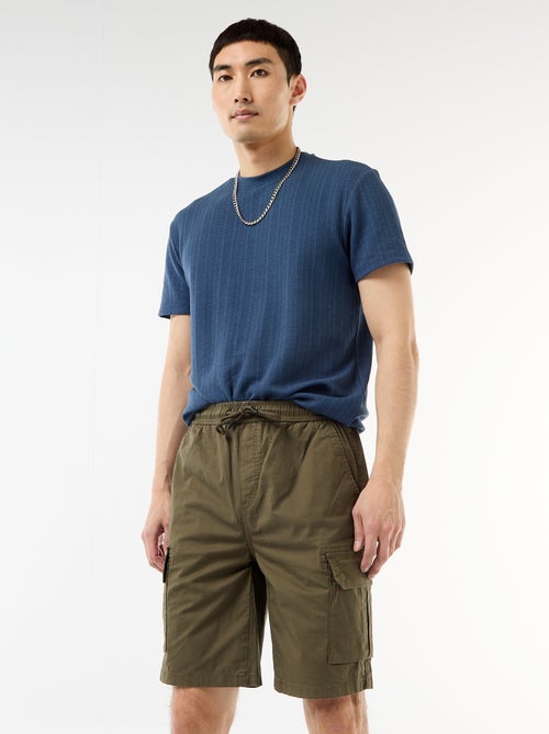 Bermuda chino in popeline con tasche a patta - Kiabi