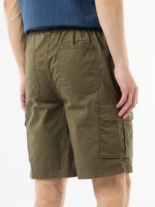 Bermuda chino in popeline con tasche a patta - Kiabi