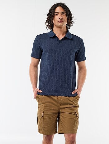 Bermuda chino in popeline con tasche a patta