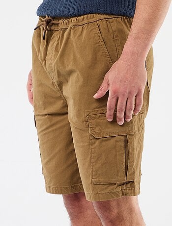 Bermuda chino in popeline con tasche a patta