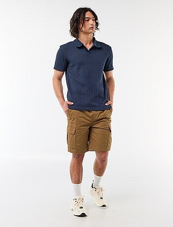 Bermuda chino in popeline con tasche a patta