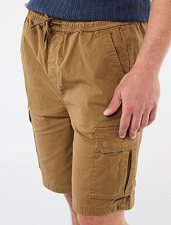 Bermuda chino in popeline con tasche a patta