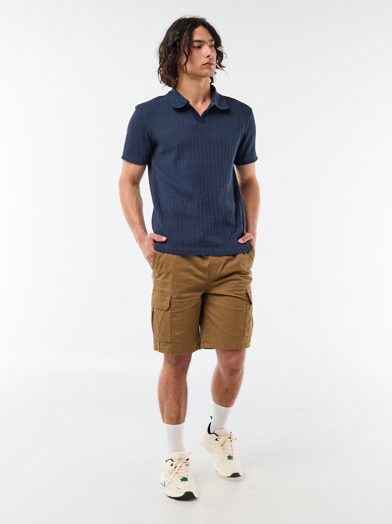 Bermuda chino in popeline con tasche a patta Marrone - Kiabi