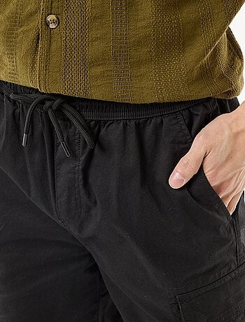 Bermuda chino in popeline con tasche a patta
