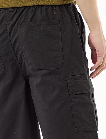 Bermuda chino in popeline con tasche a patta