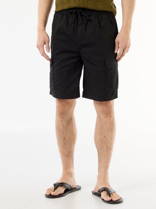 Bermuda chino in popeline con tasche a patta - Kiabi