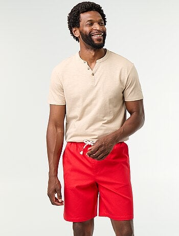 Bermuda chino in tessuto dobby