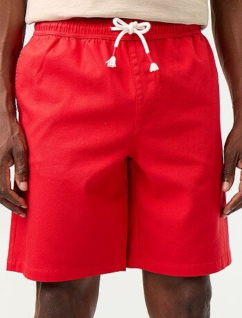 Bermuda chino in tessuto dobby