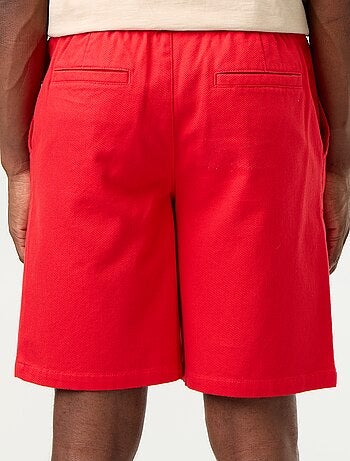 Bermuda chino in tessuto dobby