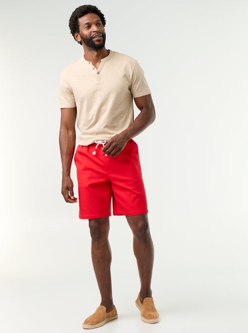 Bermuda chino in tessuto dobby - Kiabi Bermuda chino in tessuto dobby - Kiabi