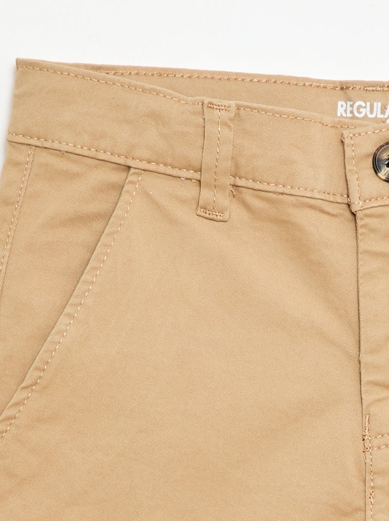 Bermuda chino in twill Beige - Kiabi