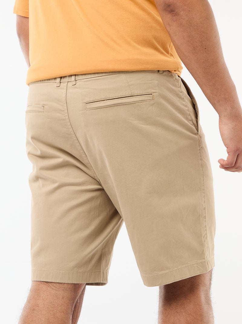 Bermuda chino in twill Beige - Kiabi