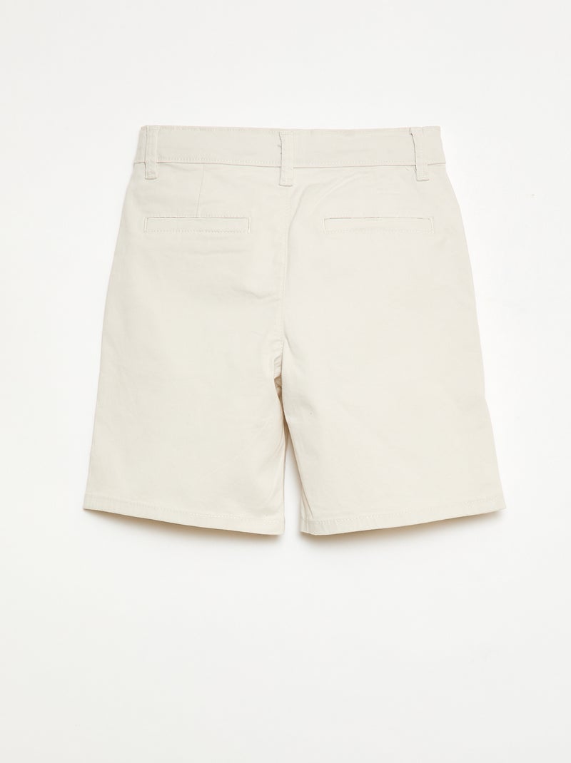 Bermuda chino in twill Bianco - Kiabi
