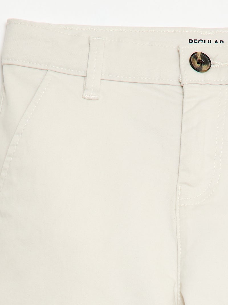 Bermuda chino in twill Bianco - Kiabi