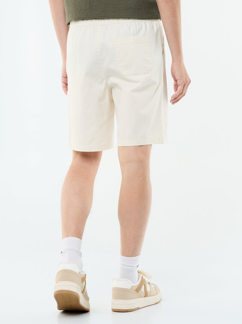Bermuda chino in twill Bianco - Kiabi