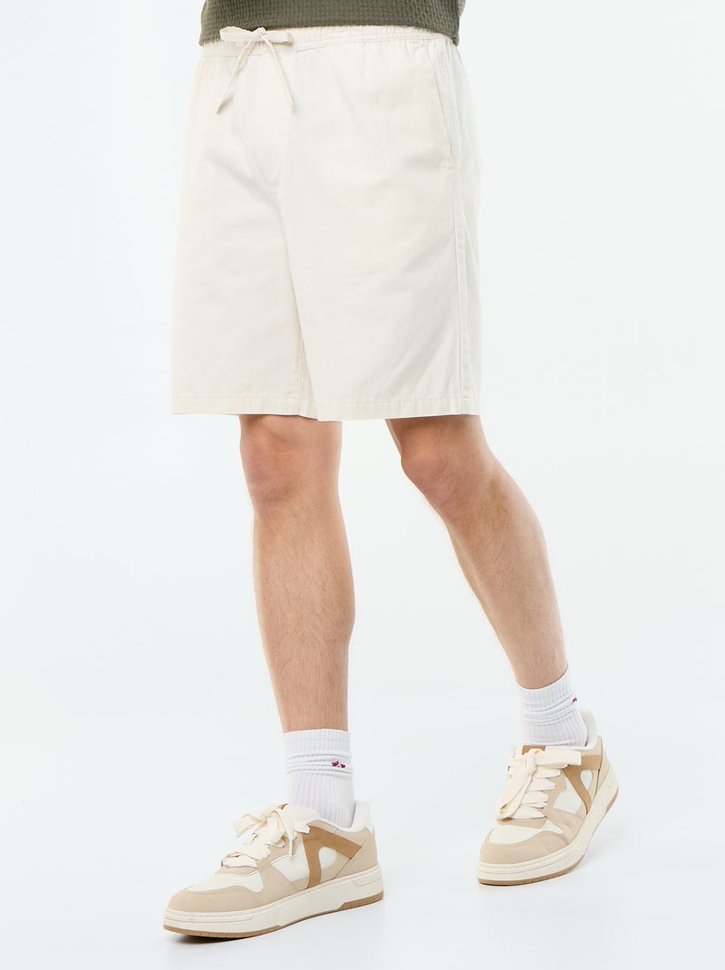 Bermuda chino in twill Bianco - Kiabi
