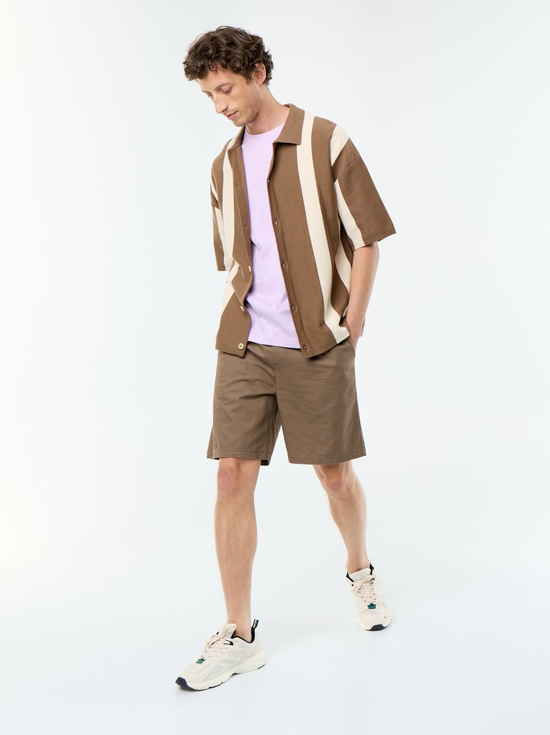 Bermuda chino in twill Marrone - Kiabi