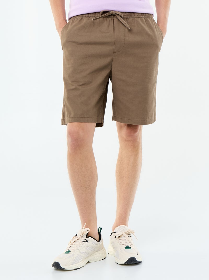 Bermuda chino in twill Marrone - Kiabi