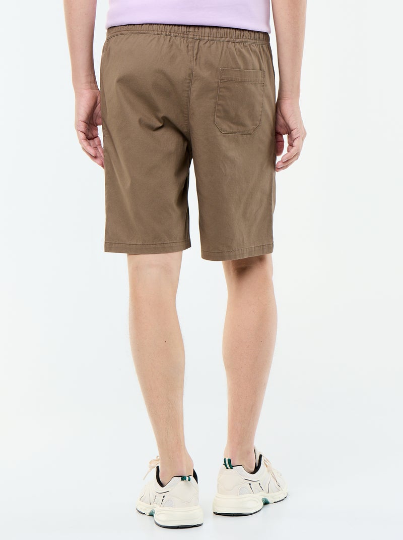 Bermuda chino in twill Marrone - Kiabi