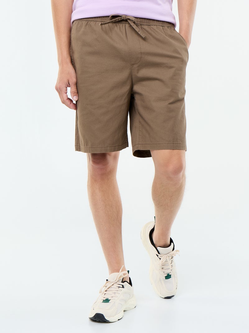 Bermuda chino in twill Marrone - Kiabi