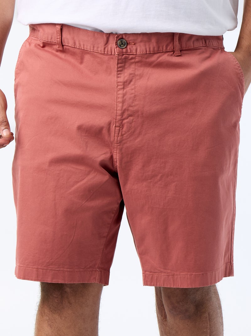Bermuda chino in twill Rosa - Kiabi