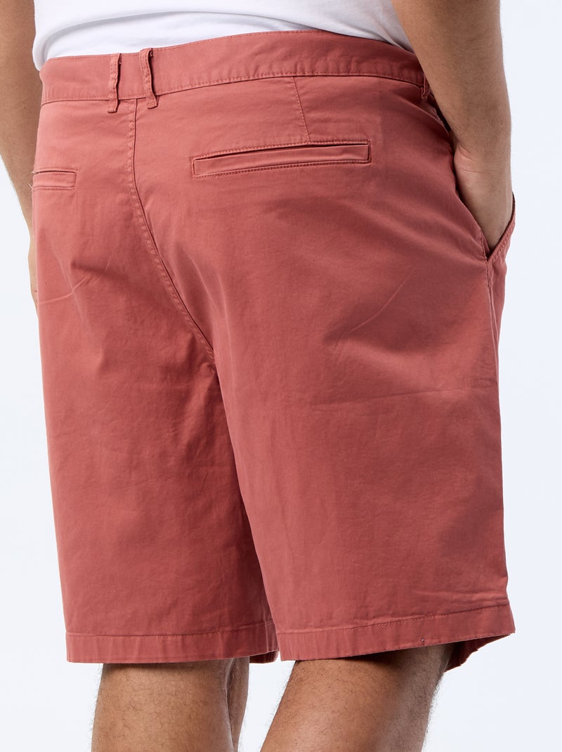 Bermuda chino in twill Rosa - Kiabi
