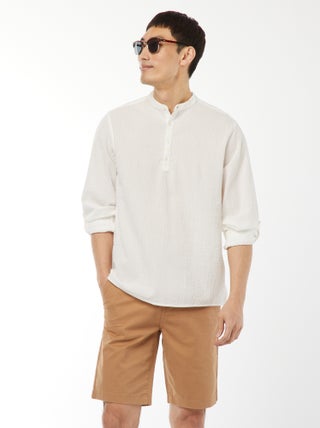 Bermuda chino in twill tinta unita