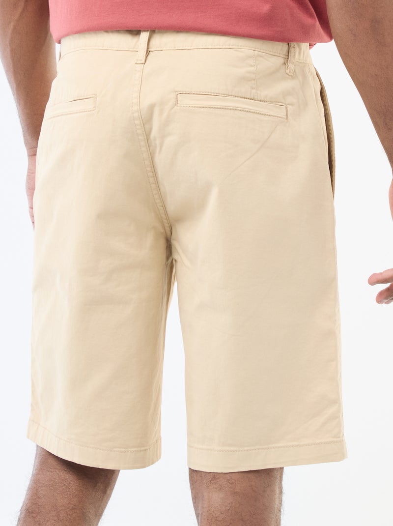 Bermuda chino in twill tinta unita Bianco - Kiabi