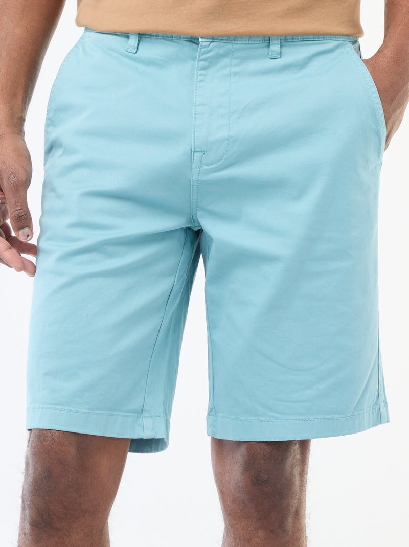 Bermuda chino in twill tinta unita Blu - Kiabi