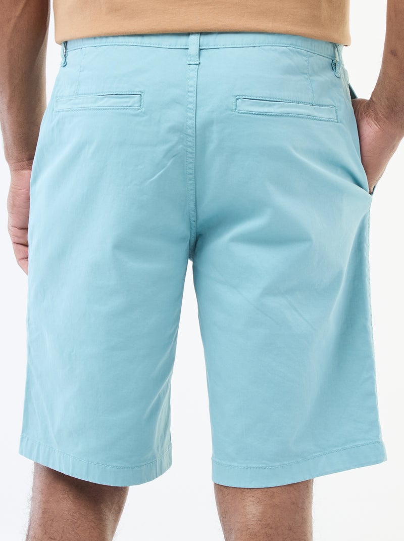 Bermuda chino in twill tinta unita Blu - Kiabi