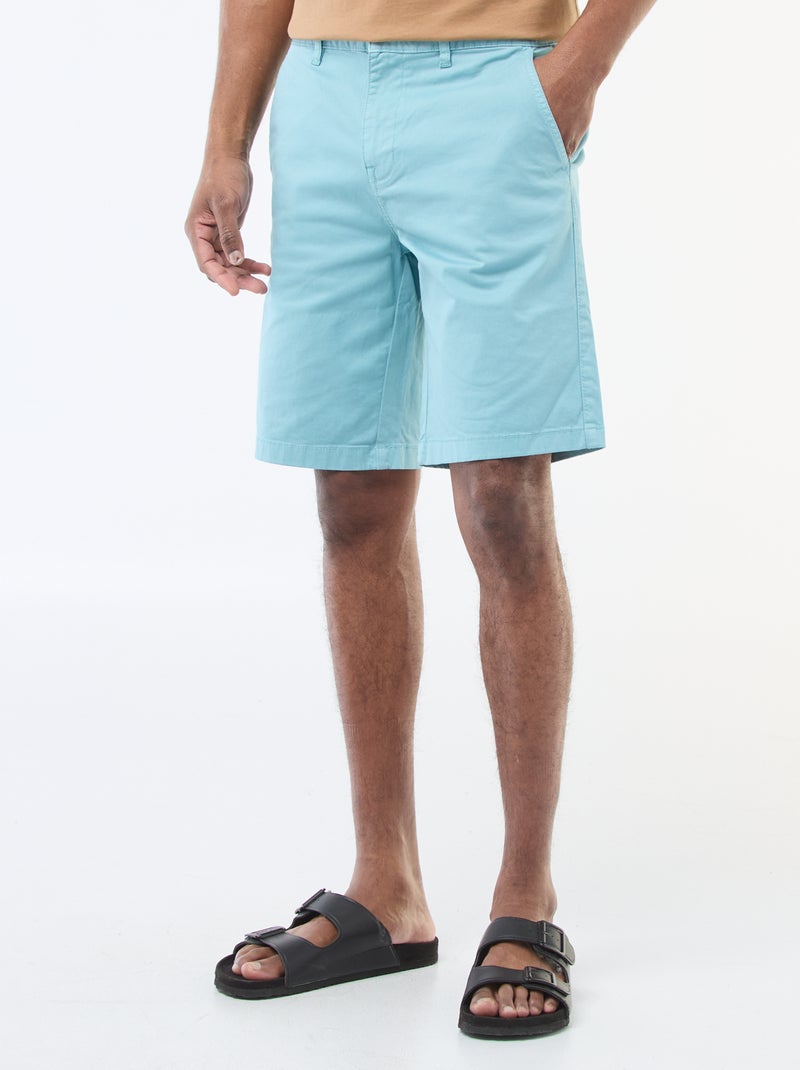 Bermuda chino in twill tinta unita Blu - Kiabi