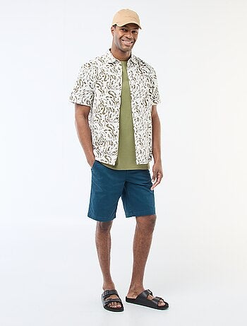 Bermuda chino in twill tinta unita