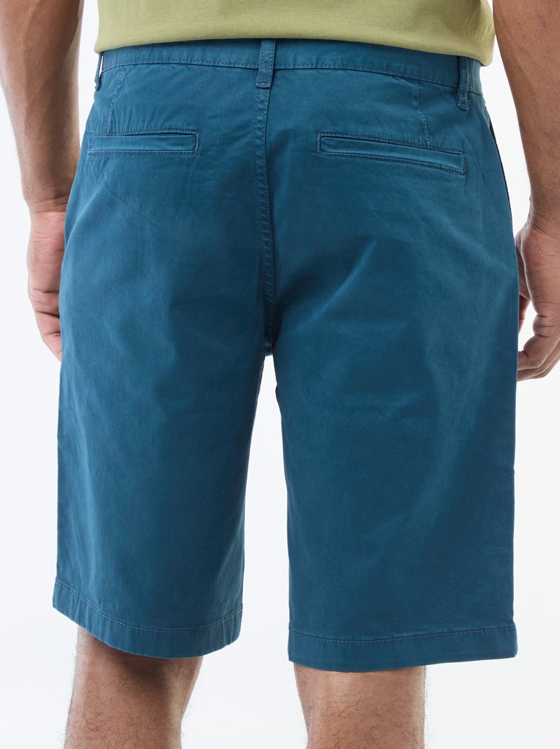 Bermuda chino in twill tinta unita Blu - Kiabi