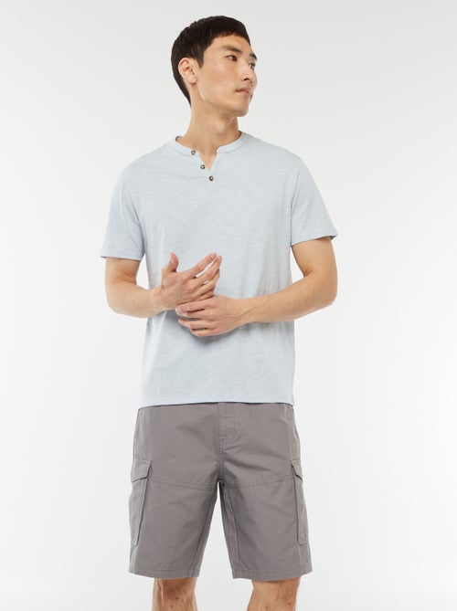 Bermuda chino in twill tinta unita multitasche - Kiabi