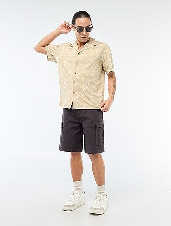 Bermuda chino in twill tinta unita multitasche