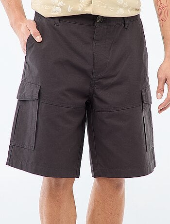 Bermuda chino in twill tinta unita multitasche
