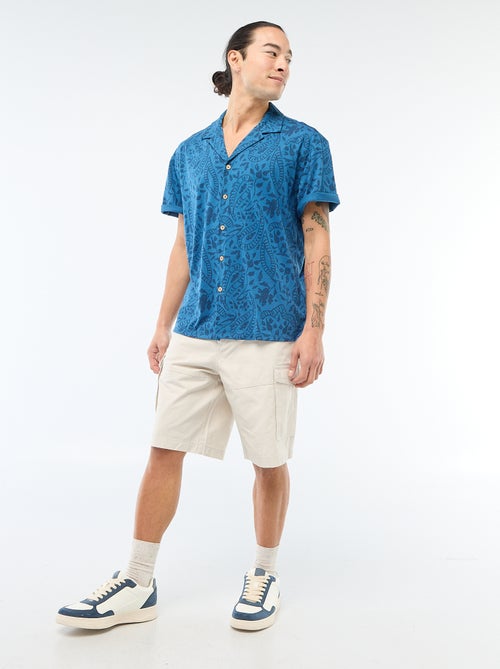 Bermuda chino in twill tinta unita multitasche - Kiabi