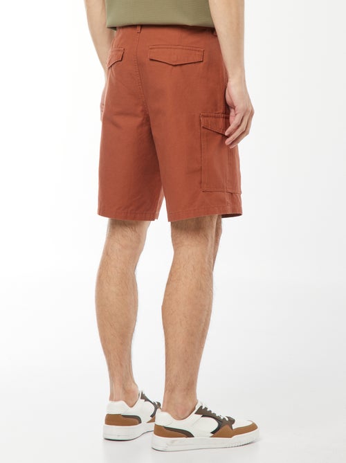 Bermuda chino in twill tinta unita multitasche - Kiabi