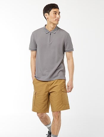 Bermuda chino in twill tinta unita multitasche